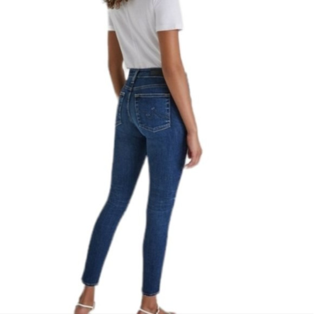 AG Adriano Goldschmied The Farrah High Rise Skinny Ankle Jeans Dark Wash Size 25